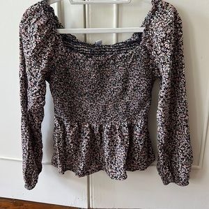 OLD NAVY FLORAL PEPLUM TOP
